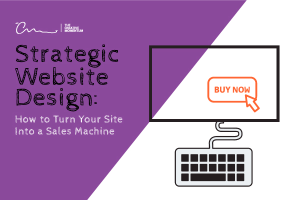 Strategic website design to enhance sales. A drawing of a computer monitor with a call-to-action button saying "buy now" is attached to a keyboard.