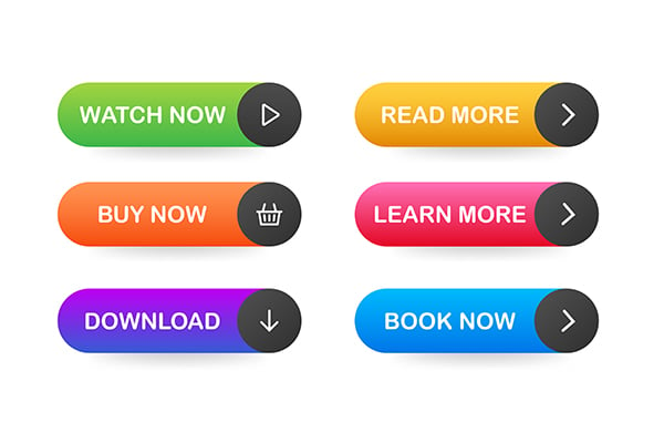 Convert website visitors and improve click-through rates using these strategies. CTA buttons with different designs and copy.