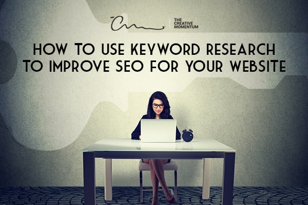 How to Use Keyword Research to Improve SEO for Your Website - a woman working on a laptop at a desk