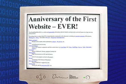 Anniversary of the first website and history of the internet