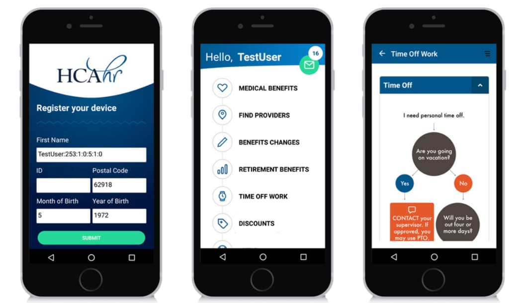 HCA Benefits Mobile App provides a smooth experience for employees