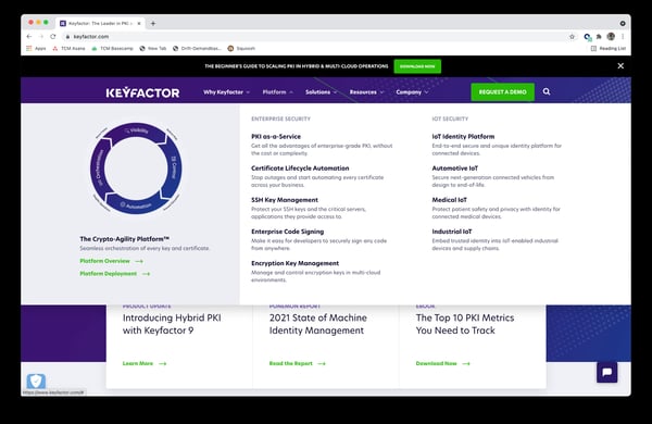 Keyfactors Homepage