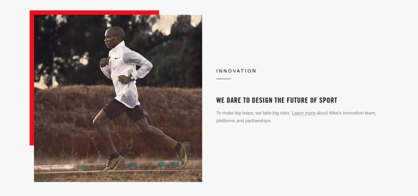 Nike's About page offers a comprehensive look at the company's mission, innovation, and commitment to sustainability. 