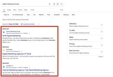 b2b search ads