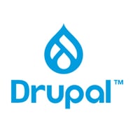 Drupal is a free and open-source CMS that is one of the most popular on the web. Drupal logo - blue, "Drupal" with a drop.