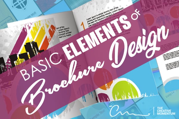 Learn essential elements of the best brochure design. Background - brochures, The Creative Momentum Full Service Agency.