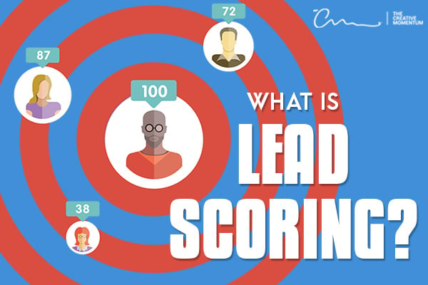 What is lead scoring? - A target scattered with people icons and their respective scores