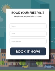 Separate forms from surrounding content to create effective lead-gen forms - a form online advertises a free visit