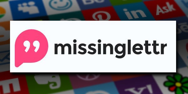 missinglettr is a social media marketing tool that turns your blogs into social media posts. missinglettr's logo.
