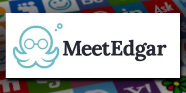 MeetEdgar is a social media marketing tool that automates your social media marketing. MeetEdgar's logo.