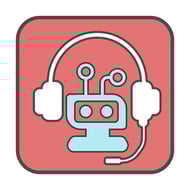 Web Design for IoT - The rise of chatbots is a result of improved machine learning and consumer expectations - robot with headphones