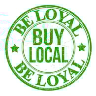 Google Local Trust Pack Benefits for SEO - stamp says "be loyal, buy local"