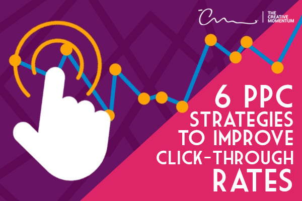 6 PPC Strategies to Improve Click-Through Rates - hand pointing to target along a line graph