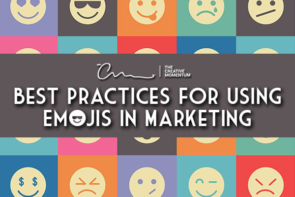 Read here to learn the best practices for using emojis in marketing by The Creative Momentum- emojis in the background