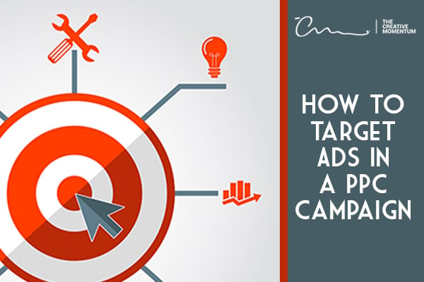 PPC Campaign ad targeting - Learn how to target ads in a PPC campaign. Cursor hovers over a bullseye on a target