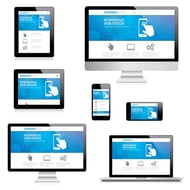 Mobile UX Design Tips - embrace responsive design. The same website displayed on different devices and screen sizes.