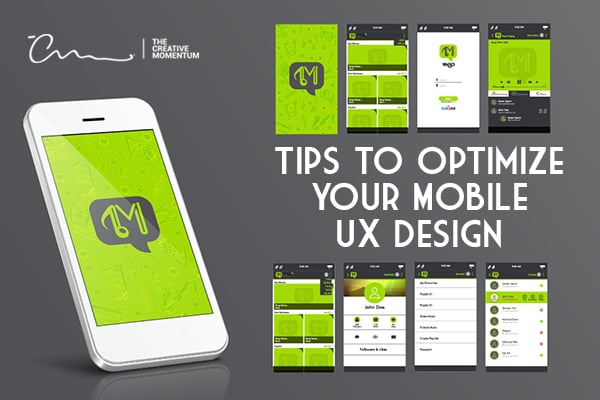 Tips to optimize mobile UX design - mobile device and mobile screenshots