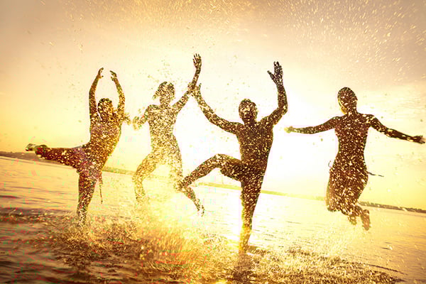 Emotional appeals are a helpful strategy for improving PPC campaigns. People happily playing in water