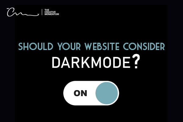 What is Dark Mode and Should Your Website Use It? Website dark mode "on" switch