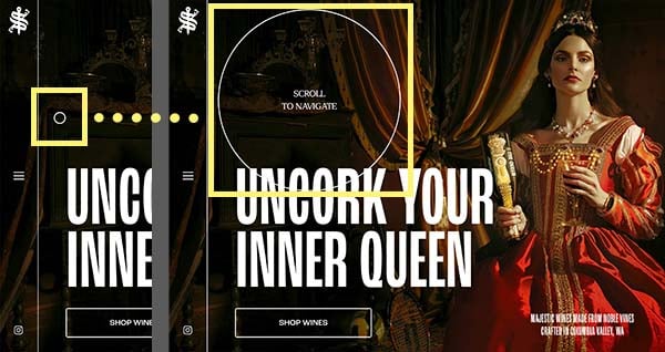 Best Web Design Examples from 2022 - The Scepter and Sword website is a great example of unconventional scrolling design on a website, making it one of our favorites in 2022