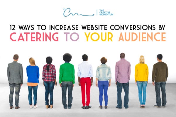 Increasing website conversions by catering to the audience - people standing in a line with backs turned