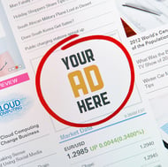 Create eye-catching ads to get the most bang for your buck when using Google Ads pay per click - "your ad here" advertisement