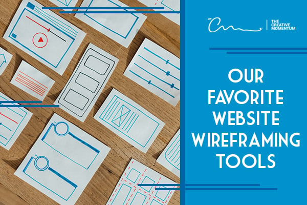Our favorite website wireframing tools - index cards lie on a table with hand drawn wireframes