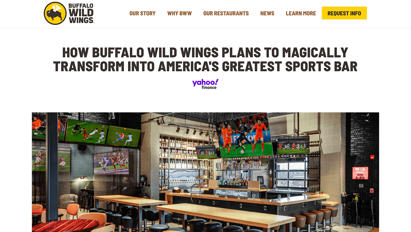 Buffalo Wild Wings Franchising | The Creative Momentum - Web Design & Digital Marketing