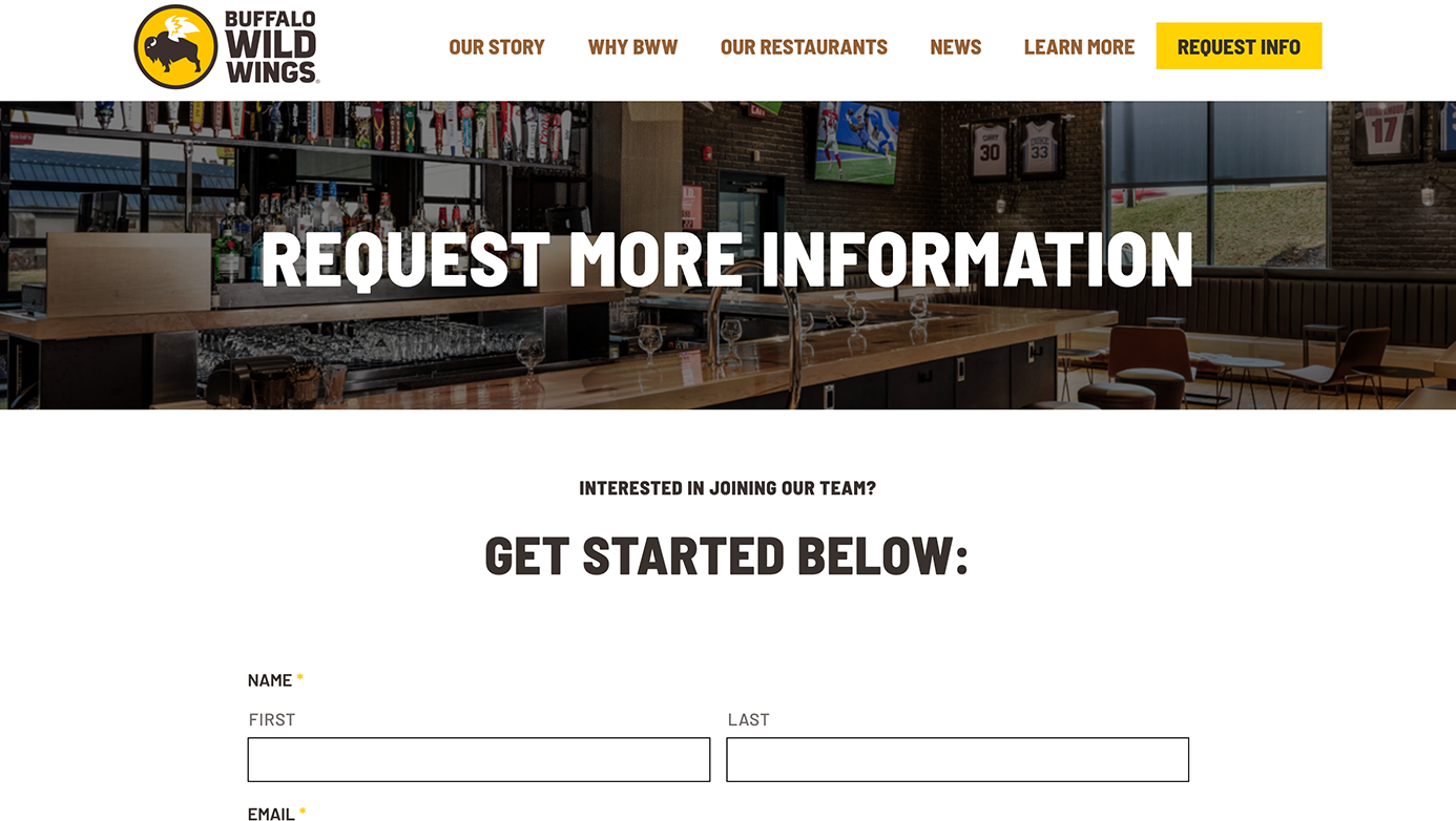 Buffalo Wild Wings Franchising | The Creative Momentum - Web Design & Digital Marketing