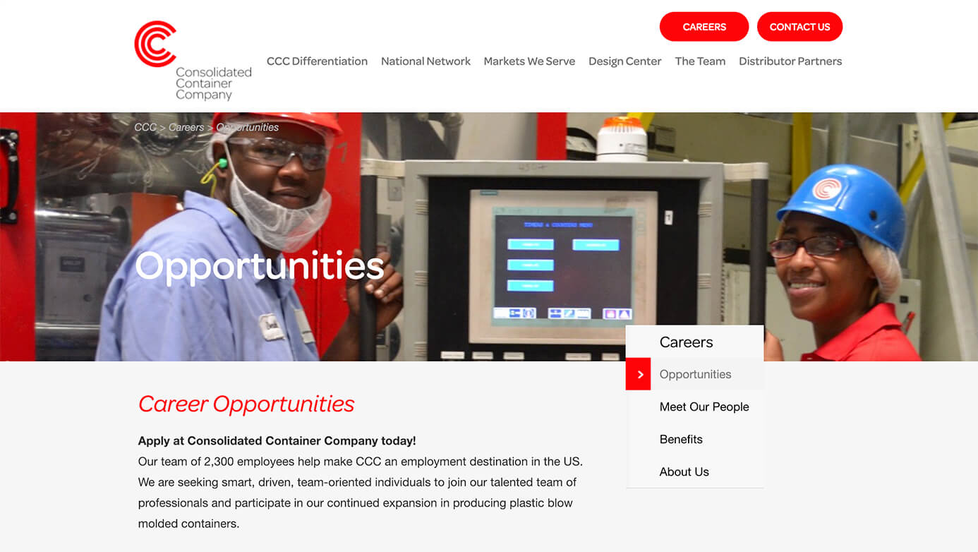 Consolidated Container Company | The Creative Momentum - Web Design & Digital Marketing