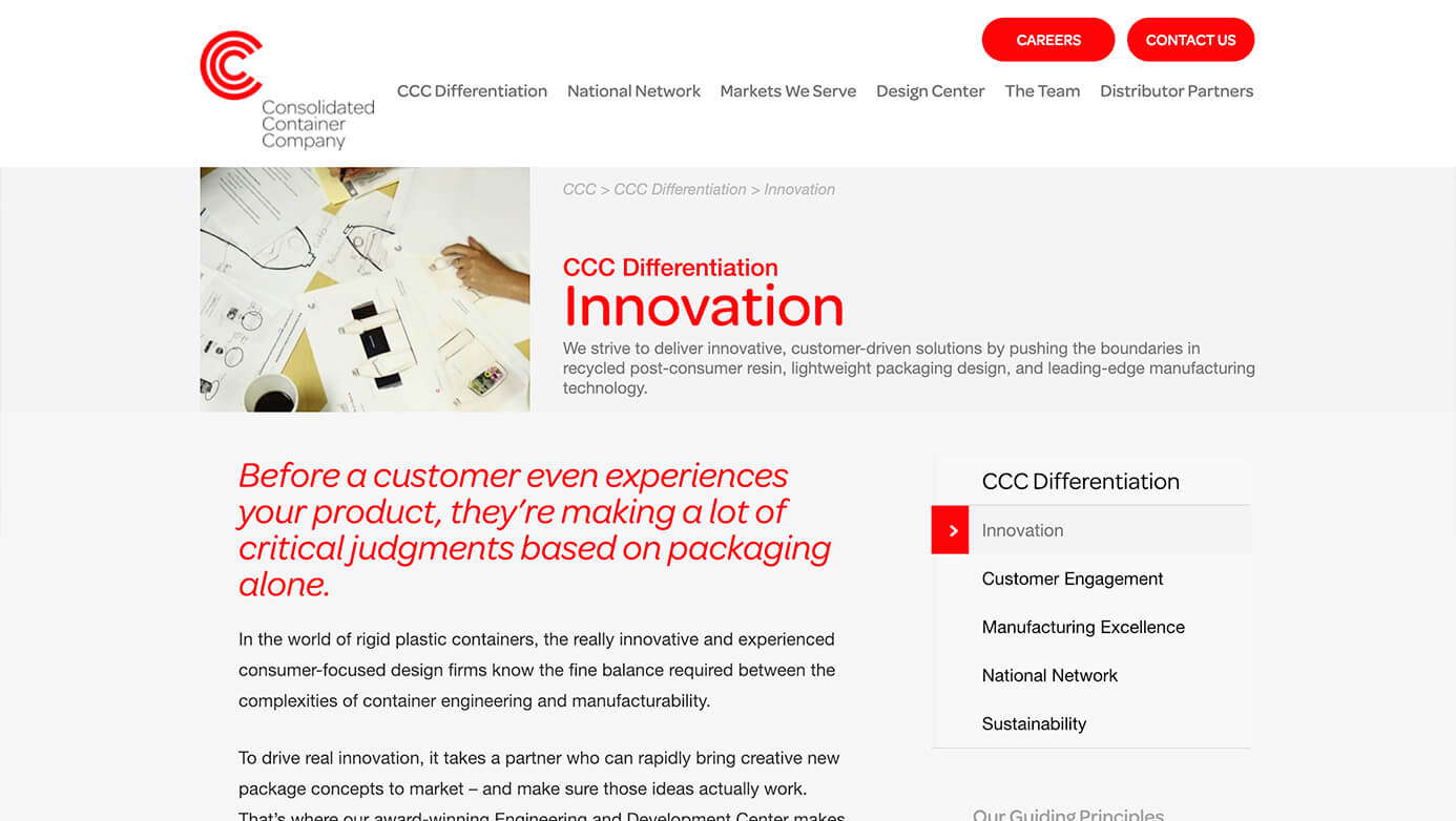 Consolidated Container Company | The Creative Momentum - Web Design & Digital Marketing