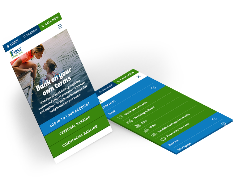 First Internet Bank Reponsive Design First Internet Bank Mobile