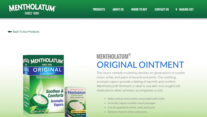 Mentholatum Ointment | The Creative Momentum - Web Design & Digital Marketing