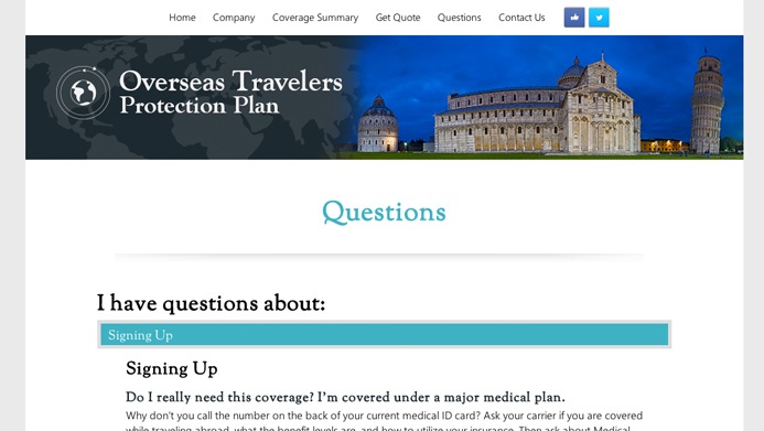 Overseas Travelers | The Creative Momentum - Web Design & Digital Marketing