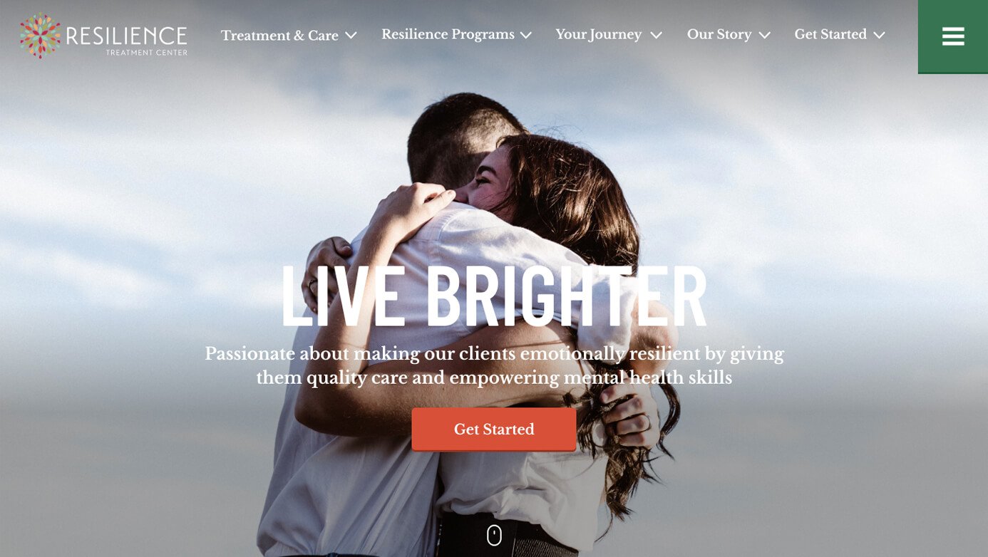 Resilience Treatment Center | The Creative Momentum - Web Design & Digital Marketing