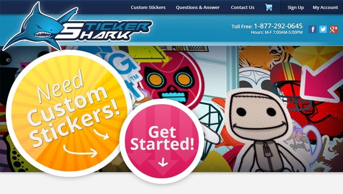 Sticker Shark Company | The Creative Momentum - Web Design & Digital Marketing