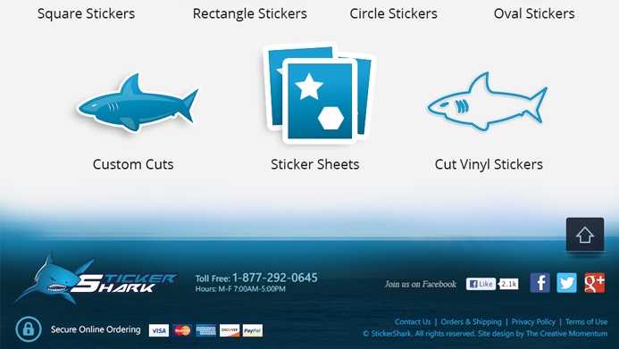 Sticker Shark Company | The Creative Momentum - Web Design & Digital Marketing