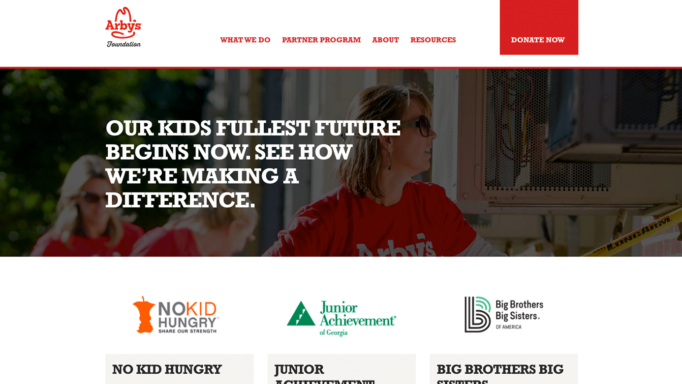 Arby's Foundation | The Creative Momentum - Web Design & Digital Marketing