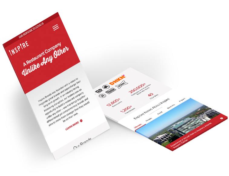 Inspire Brands Custom Reponsive Design Inspire Brands Custom Reponsive Design