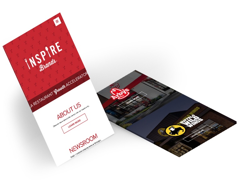 Inspire Brands Custom Reponsive Design Bridge2 Solutions Custom Reponsive Design