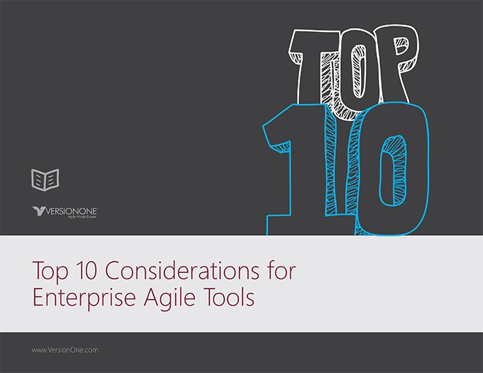 VersionOne custom designed ebook that displays top 10 considerations why to go with agile (VersionOne). Included custom designs, illustrations and page layouts